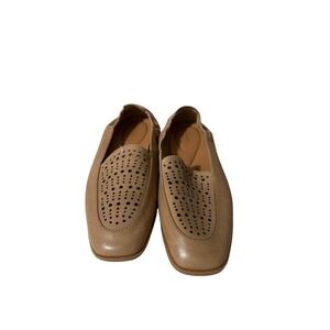 Clarks Tan Leather‎ Perforated Loafers